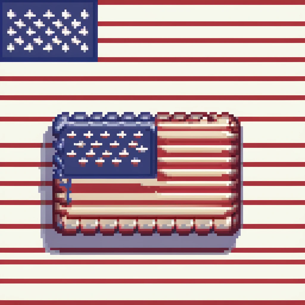 American flag with stars and stripes emoji