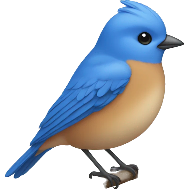 Blue bird emoji