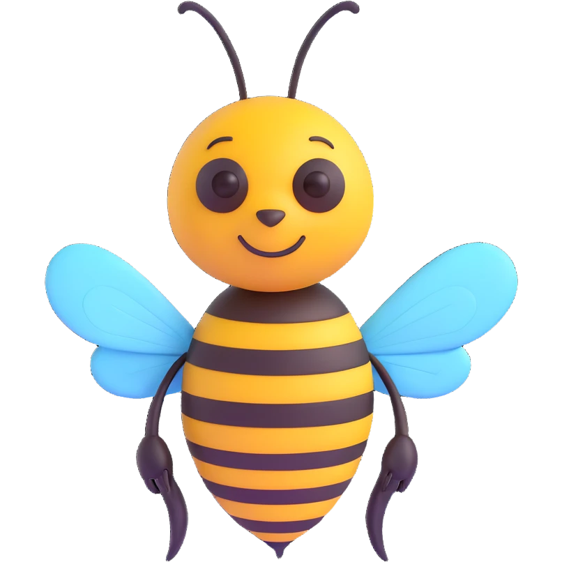 a bee emoji