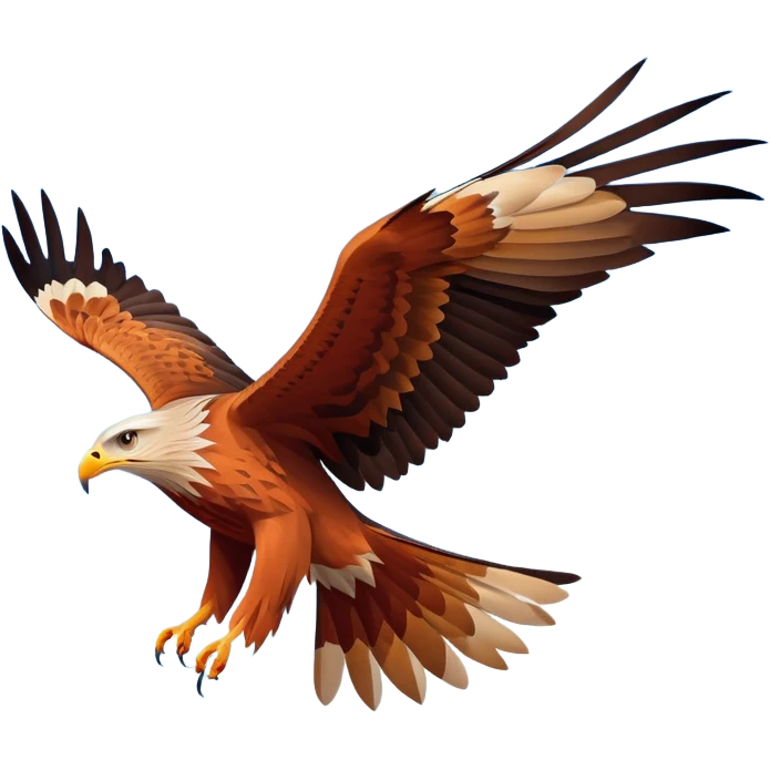 Red kite bird flying in sky emoji