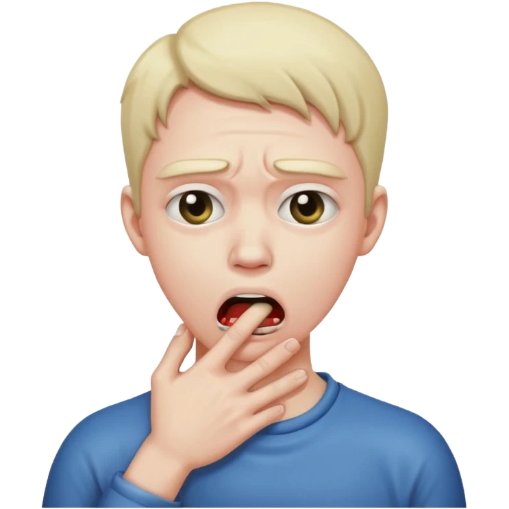 Person chocking themselves out  emoji