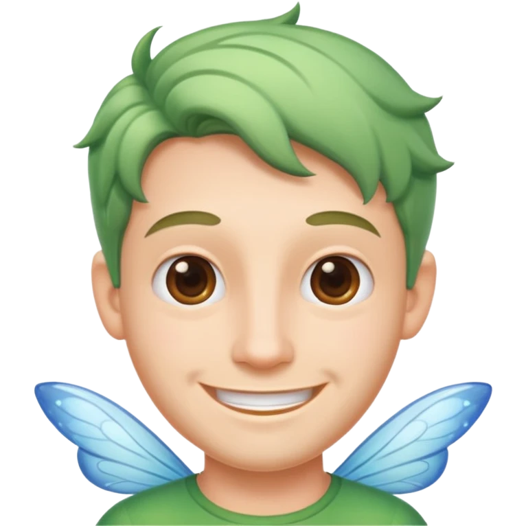 cartoon man character fairy face emoji