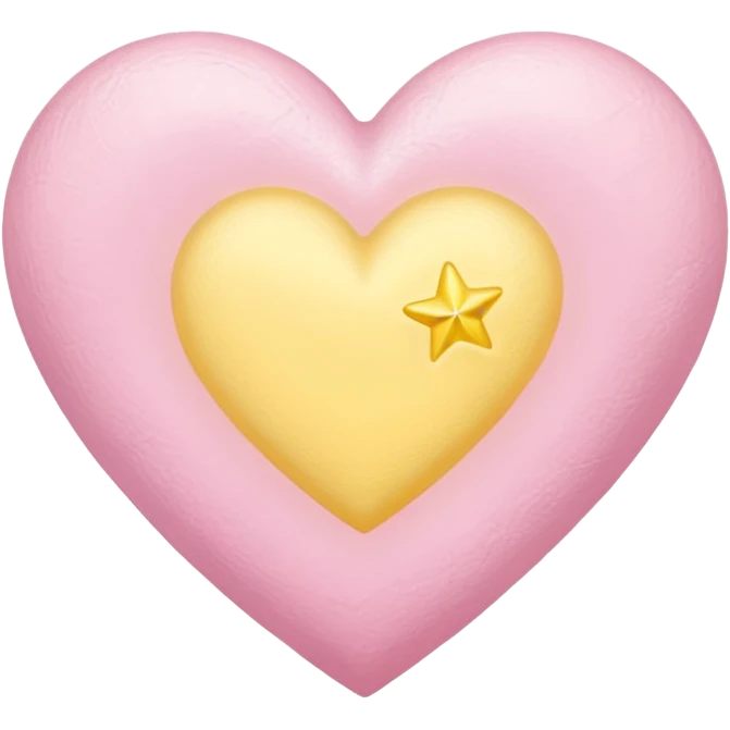 pastel heart with a soft pastel star emoji