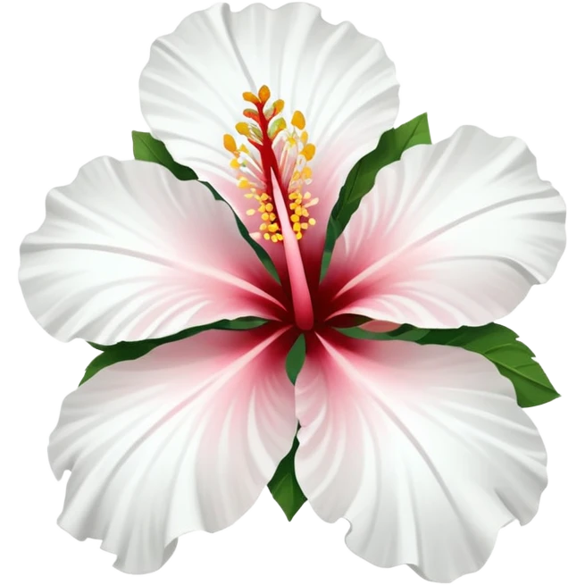 White hibiscus  emoji