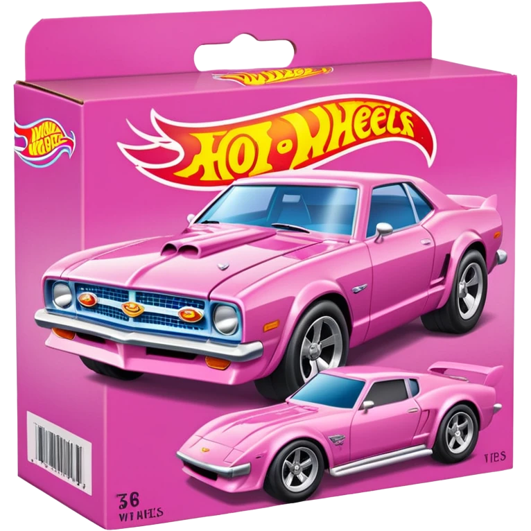 Машинка HotWheels розового цвета в классической упаковке HotWheels. emoji