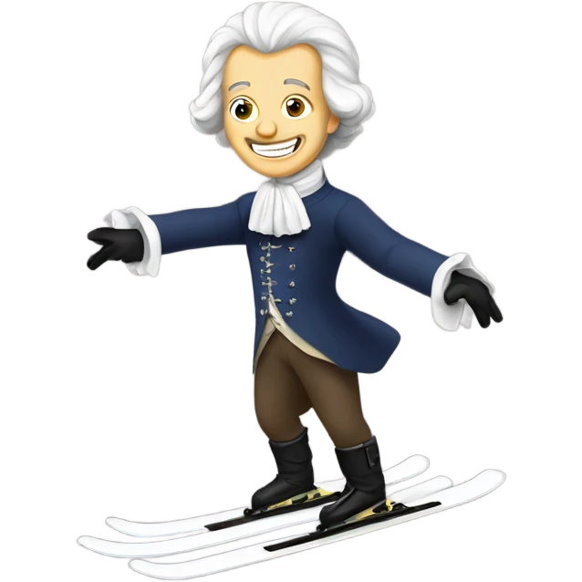 Mozart on skis emoji