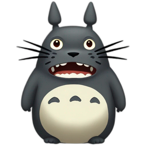 Angry dark Totoro emoji