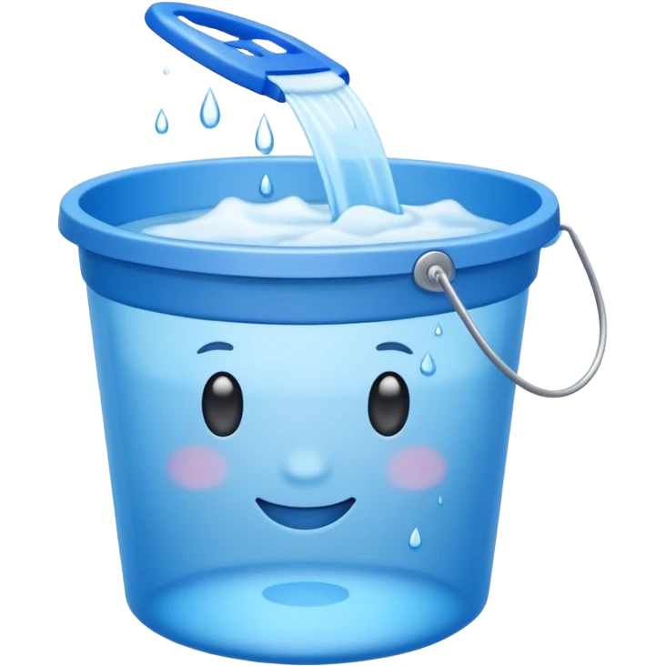 bucket with a rag for cleaning emoji
