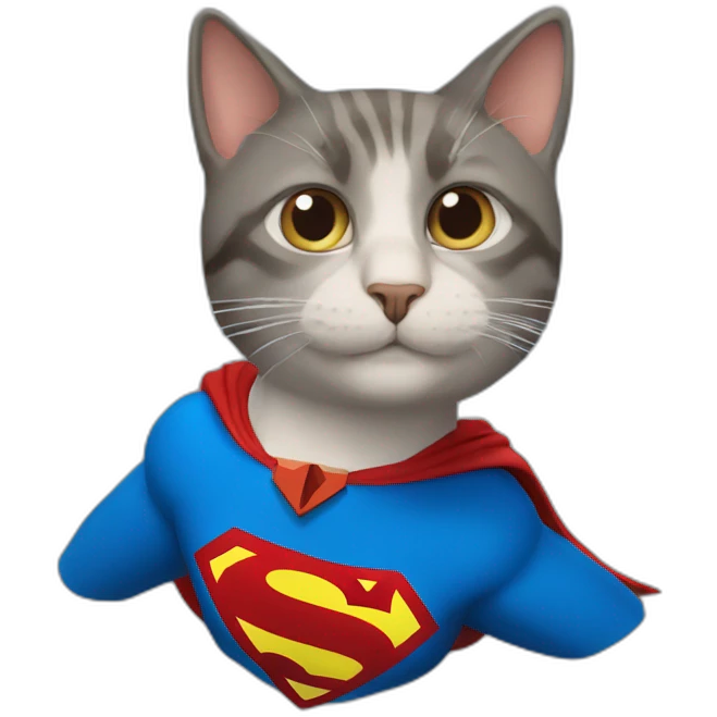 Cat superman emoji