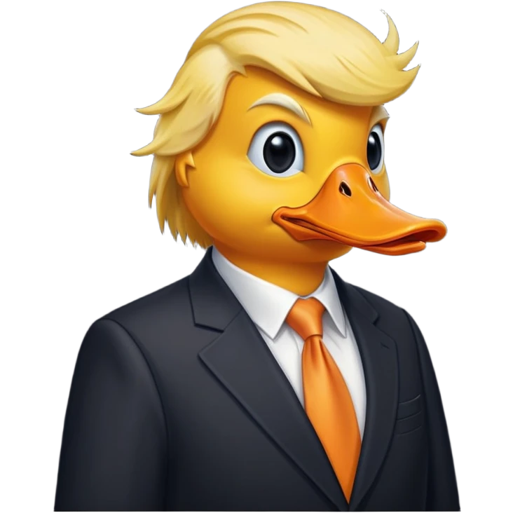Donald trump as a duck emoji