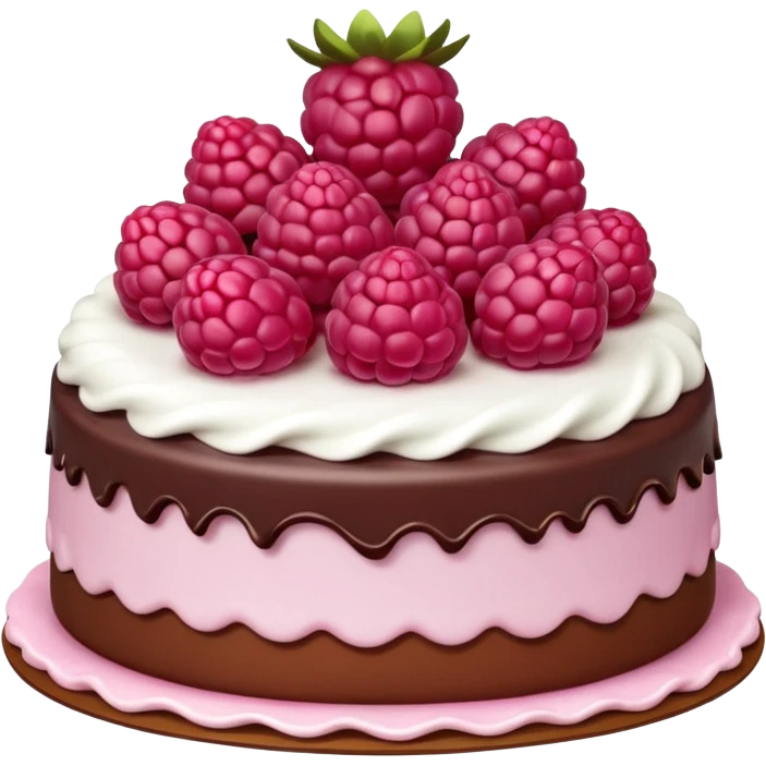 Isolated detaile illustration incredibly adorable modern raspberry torte doll figurine emoji