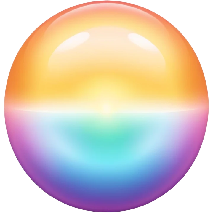 Gentle pulsing aura sphere capturing personal style energy, ethereal minimalist design with soft gradient emoji