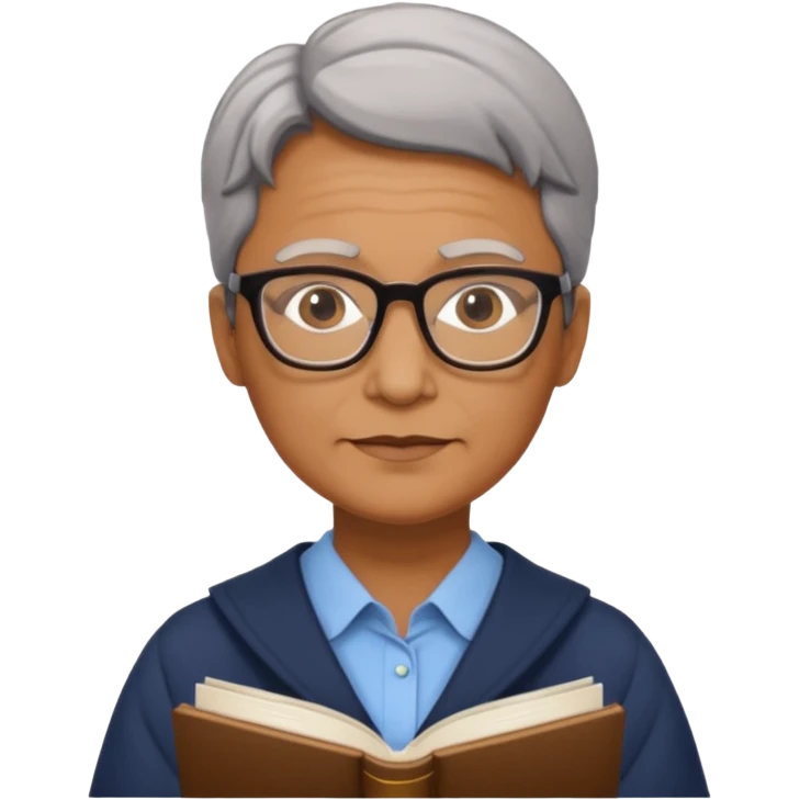 middle aged, The wise librarian emoji