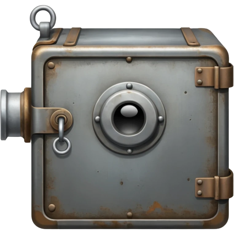 a vault with newspaper articles peeping out from inside the vault. emoji