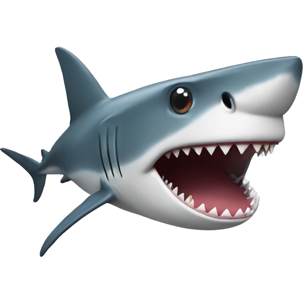 Shark with a top emoji
