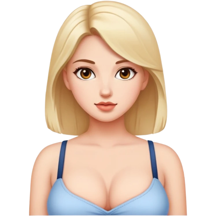 симпатичная грудастая девушка emoji