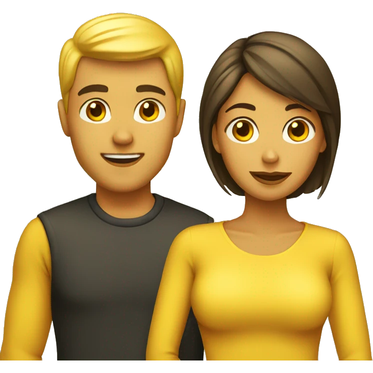 dating couple emoji yellow emoji