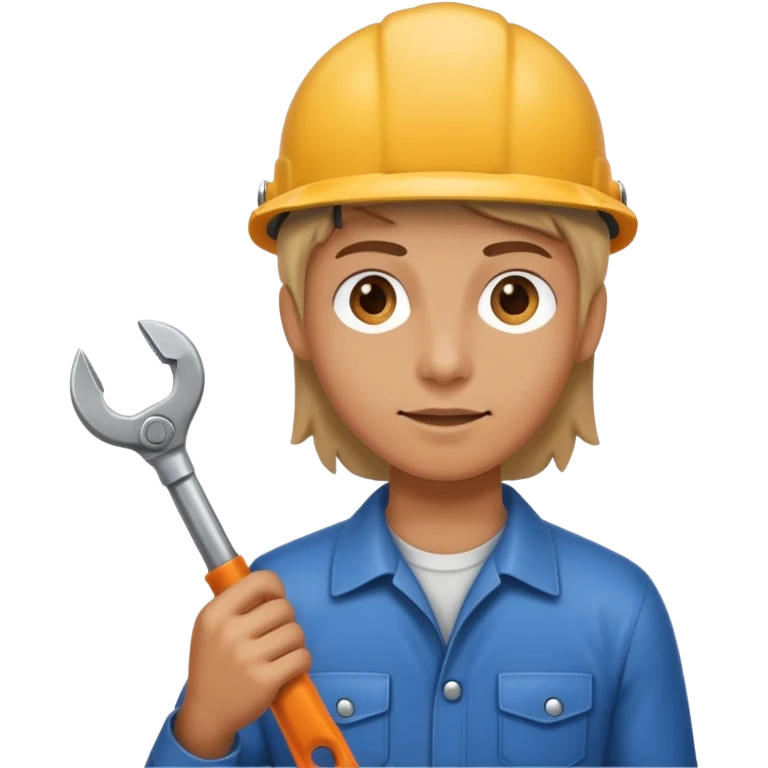 Person holding wrench  emoji