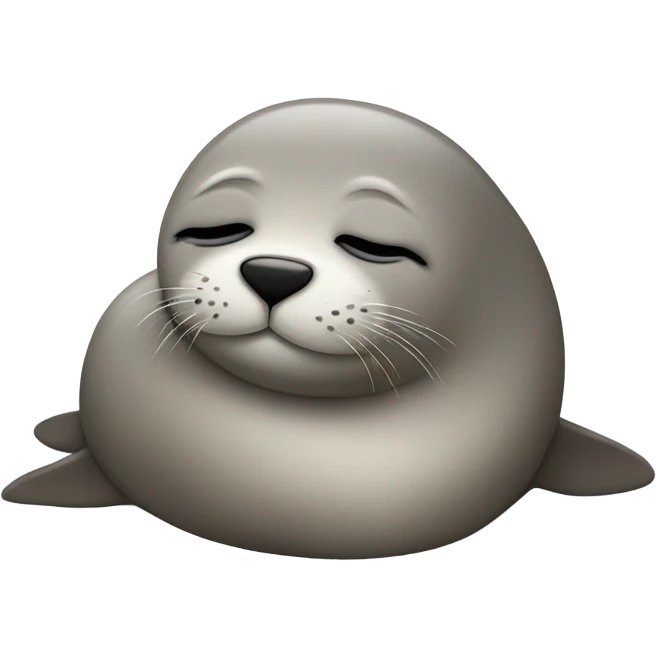 Cute seal sleeping  emoji