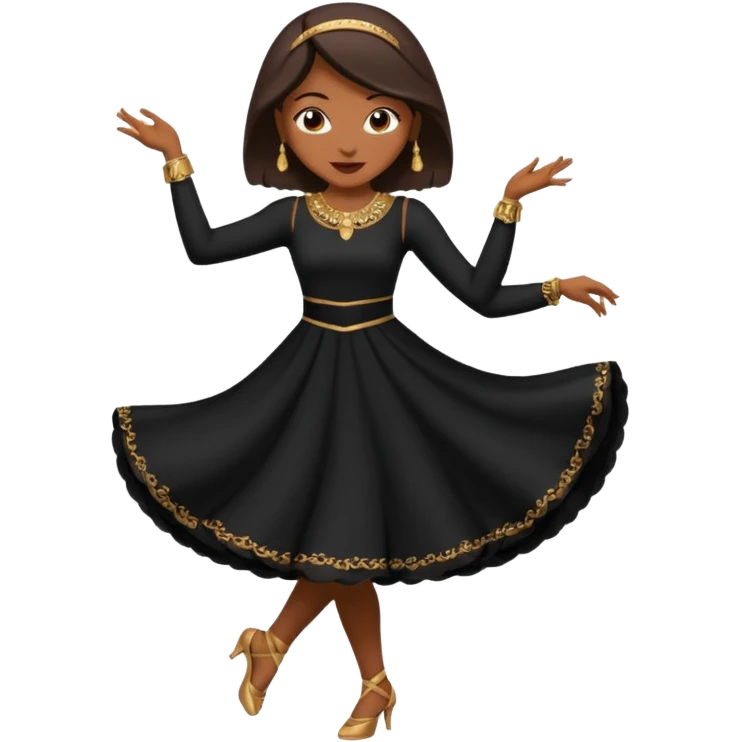 Neqabi dancing in black emoji