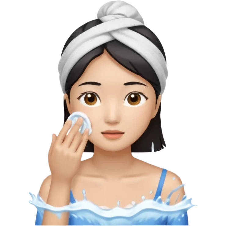 Asian Woman Washes Face emoji