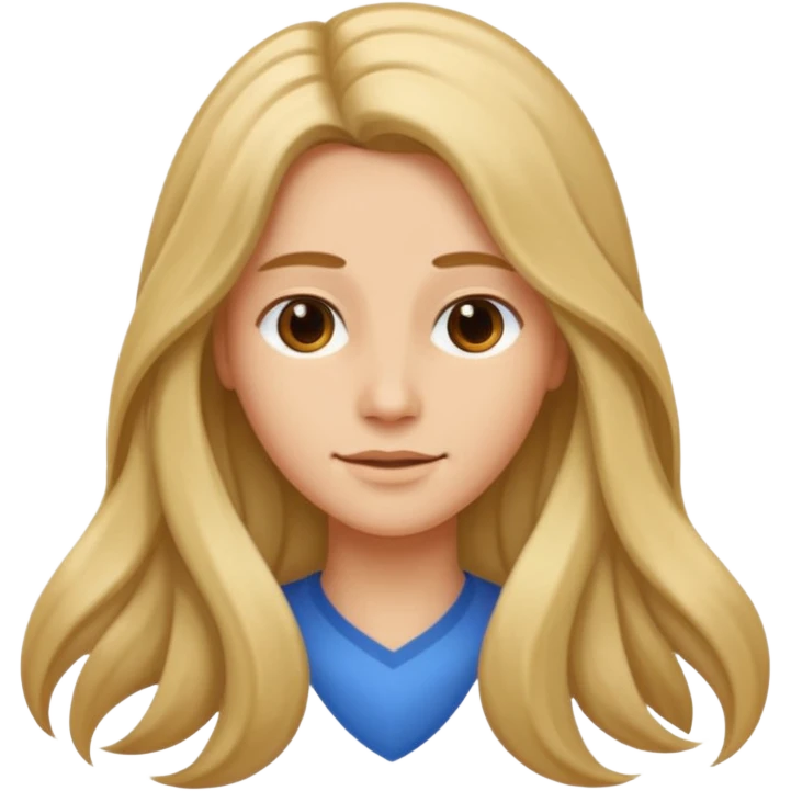 Long let down hair emoji