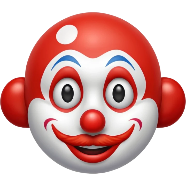 Only red cirque clown nose emoji