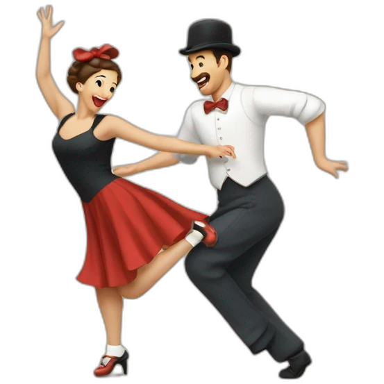 une bretonne qui danse le lindy hop emoji