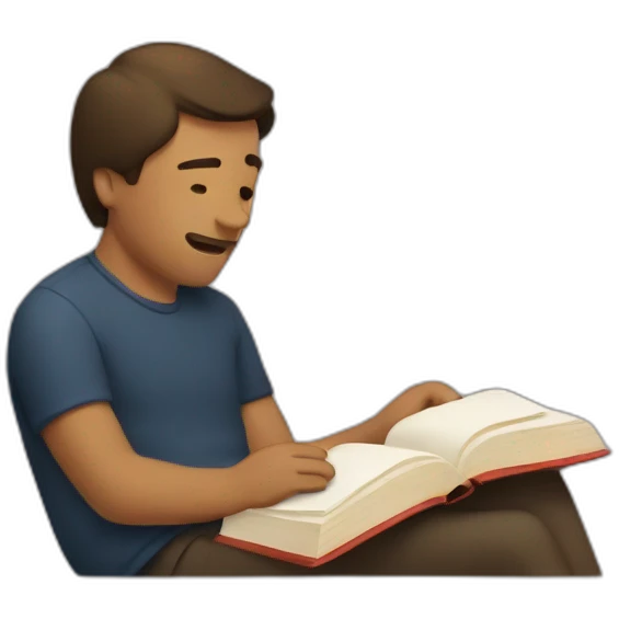 men reading a book emoji