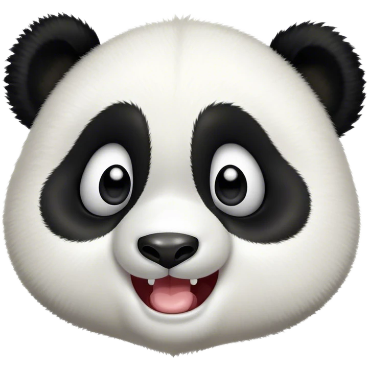 Cinematic Comical Baby Panda Portrait Emoji, Head tilted dramatically with an exaggeratedly amused expression, featuring a quirky, fluffy black and white Fur with wide, expressive eyes filled with playful disbelief, Simplified yet hilariously expressive features, highly detailed, glowing with a slightly sassy glow, high shine, dramatic yet playful, stylized with an air of cheeky mischief, bright and endearing, soft glowing outline, capturing the essence of a spirited and over-the-top baby panda, so meme-worthy it feels like it could roll its eyes into internet fame instantly! emoji