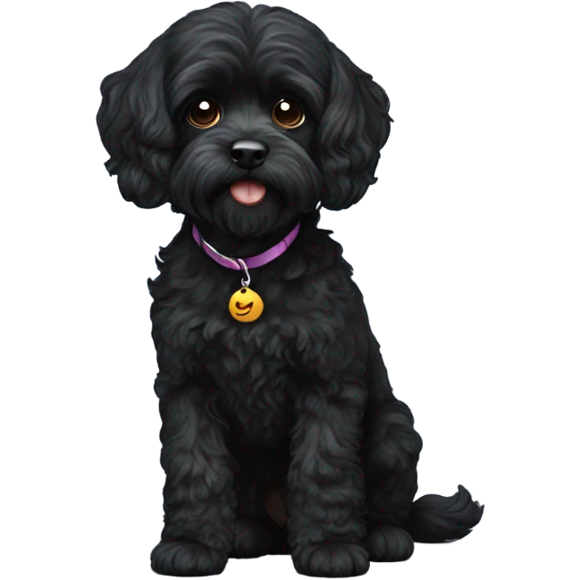 Black cavoodle  emoji