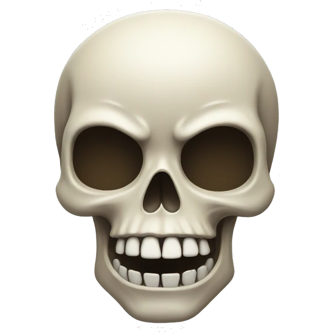 Skull with shocked face emoji