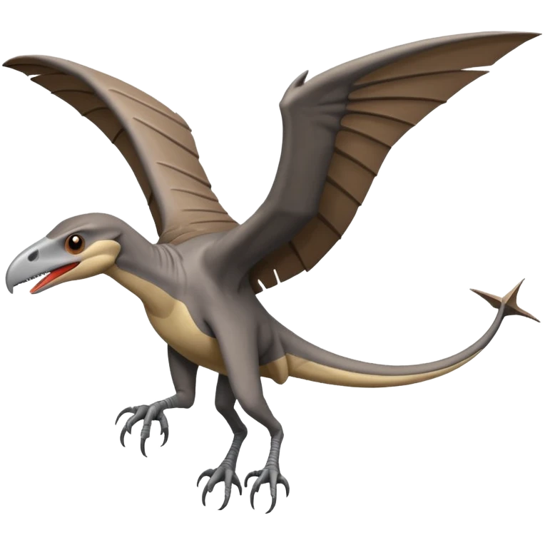 make a pterodactyl flying emoji
