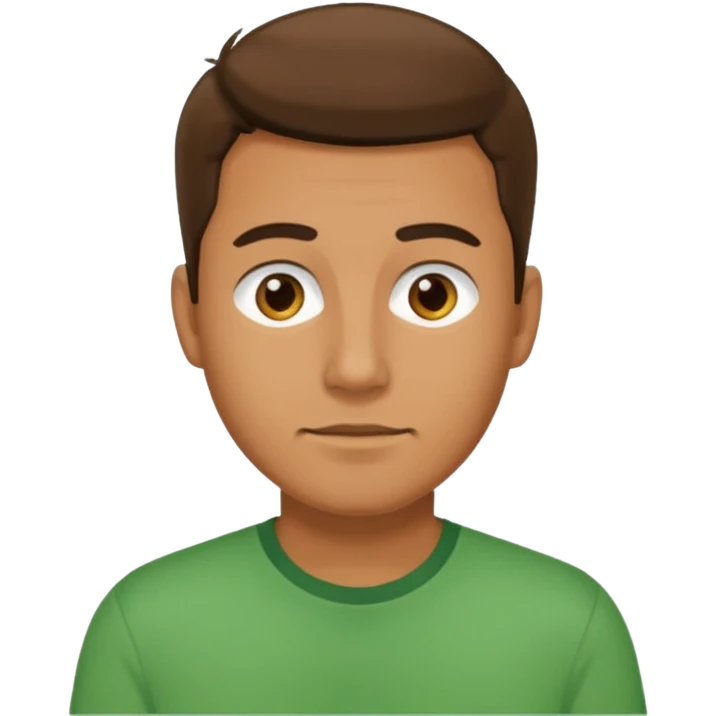 man in green shirt emoji