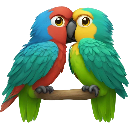 Parrot kiss emoji