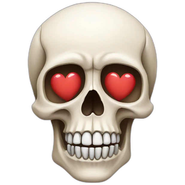 skull with heart eyes emoji