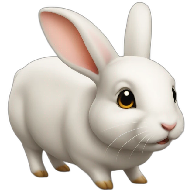 Lapin sur cochon emoji