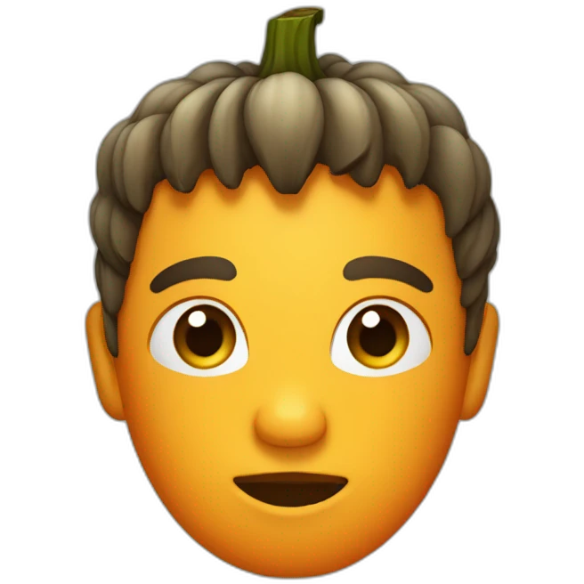 Calabaza con pelo pequeña  emoji