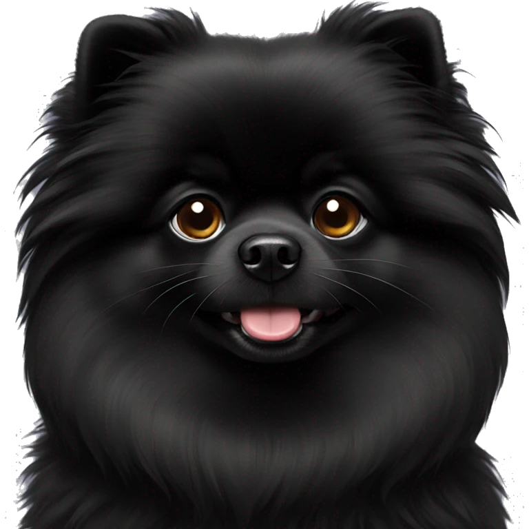 Solid black Pomeranian emoji