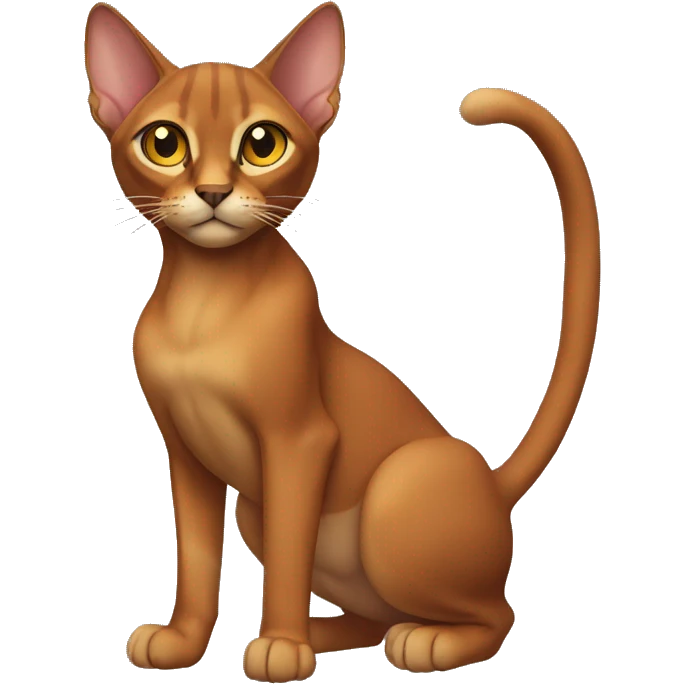 Abyssinian cat muscular biceps emoji