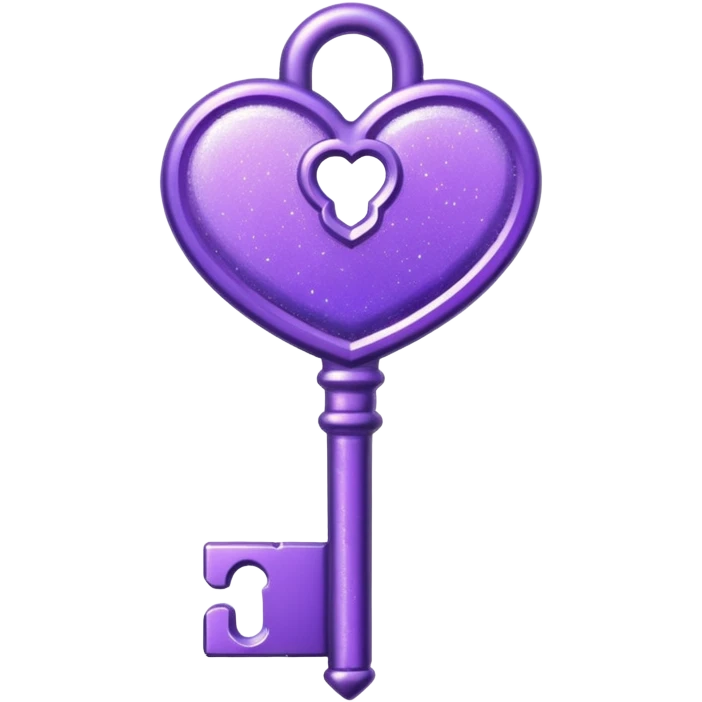 glitter purple key of castle emoji
