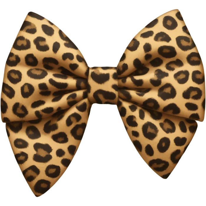 leopard print bow emoji