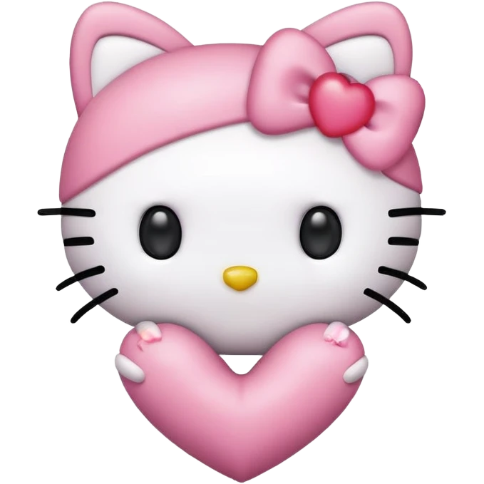 hello kitty heart emoji