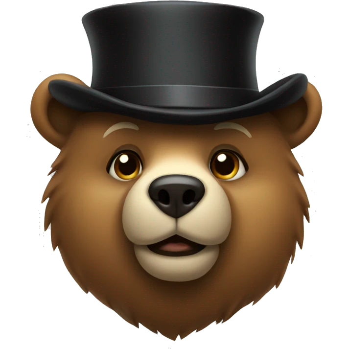Bear with a tophat emoji