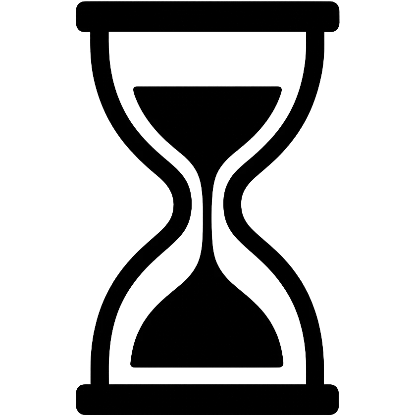 black hourglass, digital illustration emoji