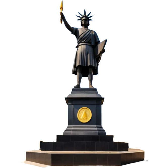 The Statue of Independence on Main Square in Ukraine emoji