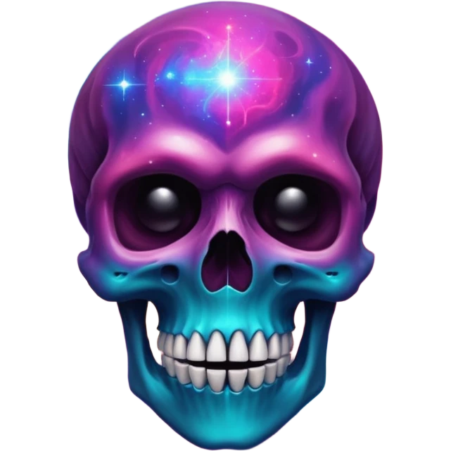 Cosmic galactic skull emoji