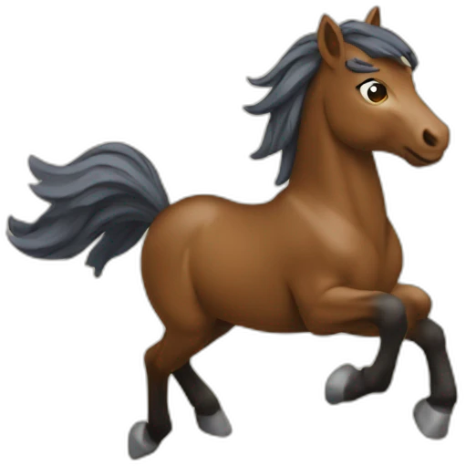 Un cheval sur un poney emoji