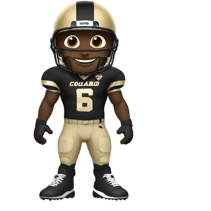 Spider-Man wearing a university of Colorado football uniform emoji