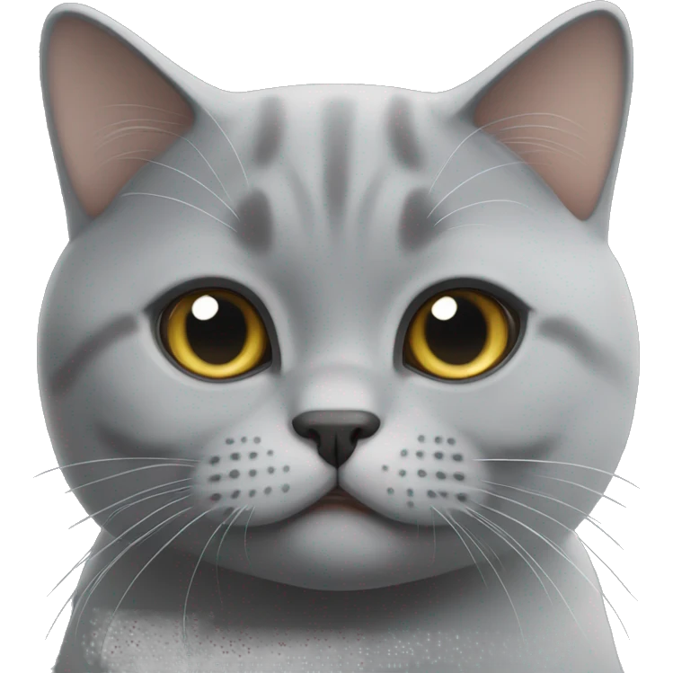 Grey British shorthair cat emoji